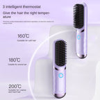 2-in-1 Electric Hair Styler – Rotating Curling Iron & Straightener Brush with Negative Ion Technology for Smooth, Shiny Hair (Multicolor Styling Tool)