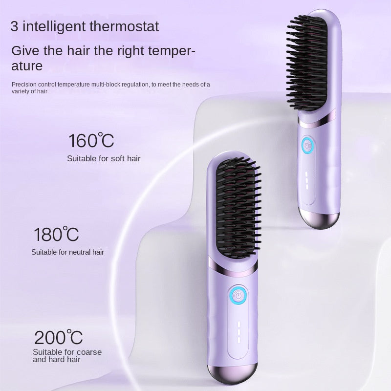 2-in-1 Electric Hair Styler – Rotating Curling Iron & Straightener Brush with Negative Ion Technology for Smooth, Shiny Hair (Multicolor Styling Tool)