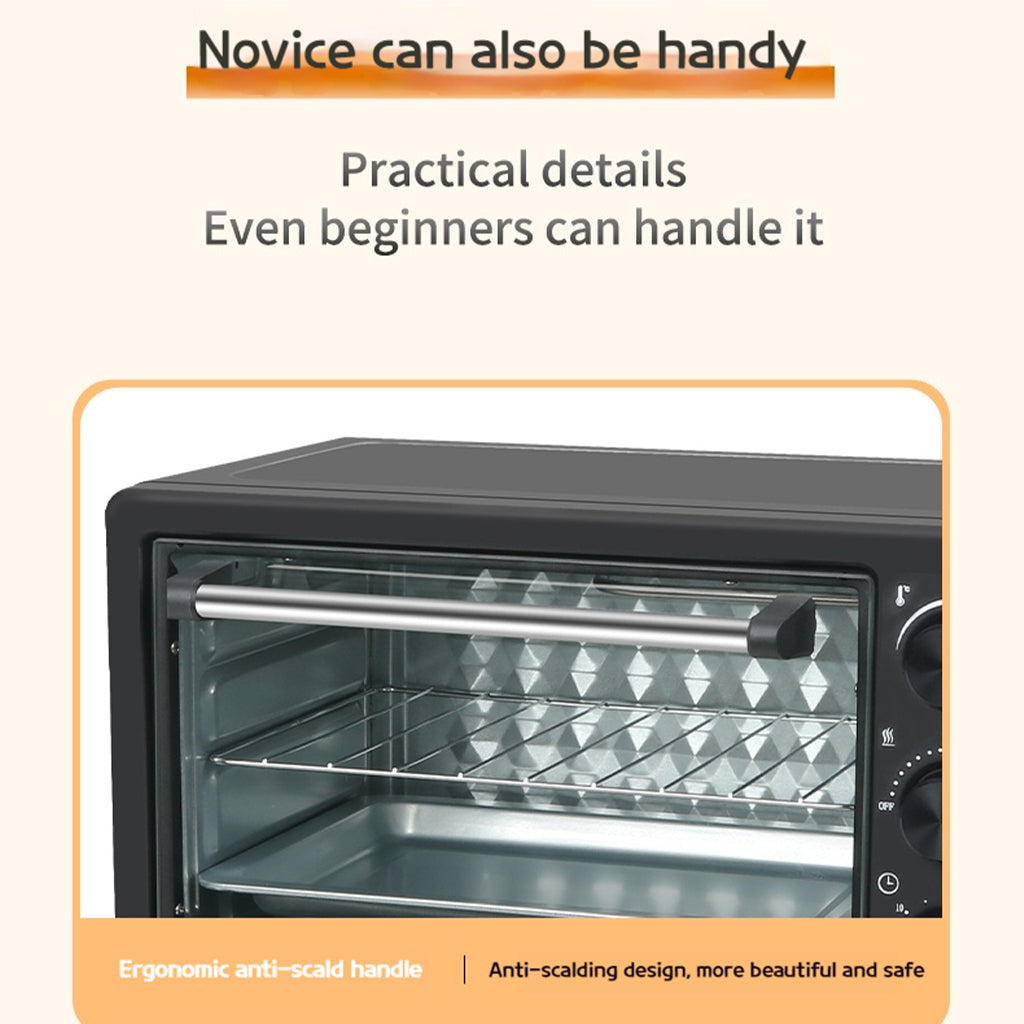 18L Multifunction Toaster Oven – 6-in-1 Electric Countertop Convection Oven for Pizza, Baking, Roasting, Toasting, Broiling, and Reheating