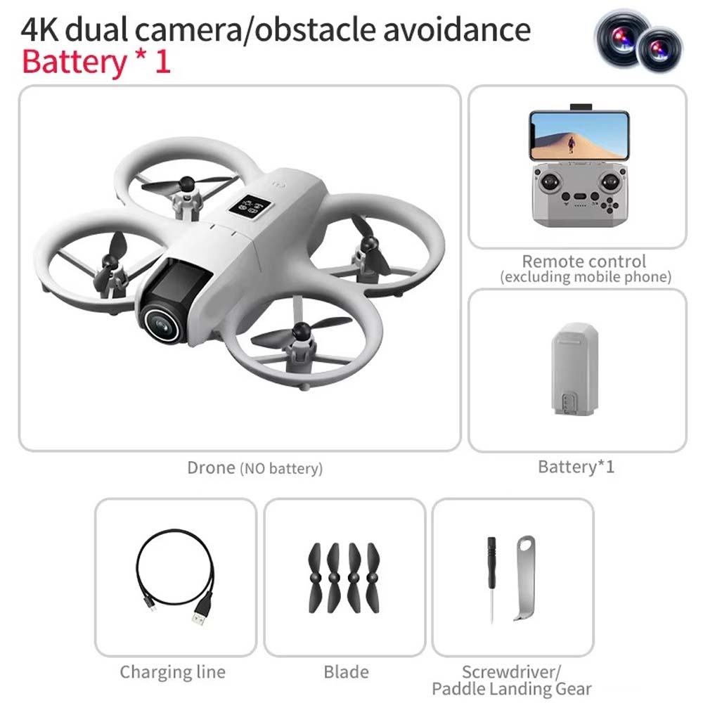 4K Camera Drone with HD FPV | Mini Quadcopter Toy for Beginners | 6-Axis Gyro, Remote Control, Cool LED Lights, Stable Flight & Easy Operation