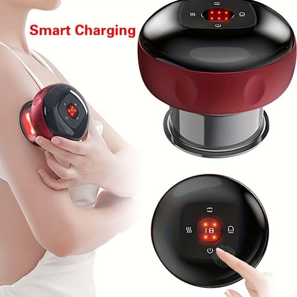 Smart Electric Cupping Device with 5 Massage Modes & Heating Therapy – Full Body Vacuum Massager for Deep Muscle Relaxation & Pain Relief