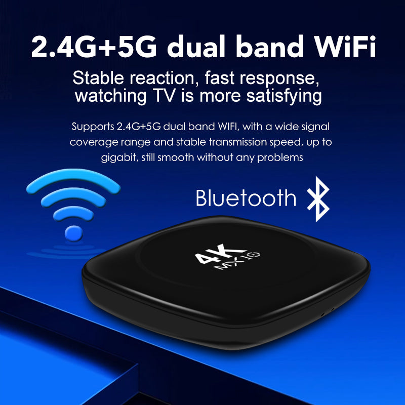 MX10-4K Android 13 TV Box – 5G WiFi, Ultra HD 4K Streaming Media Player with HDR Support – Smart Mini Set Top Box