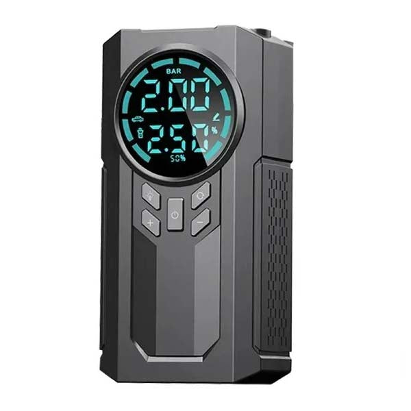 4-in-1 Portable Car Jump Starter | Air Pump, Power Bank, and LED Light | Reliable Emergency Vehicle Toolkit | Compact & Multi-Functional