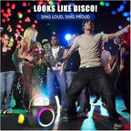 Karaoke Machine – Bluetooth Speaker, UHF Wireless Mics & Disco Ball Lights for Ultimate Party Fun