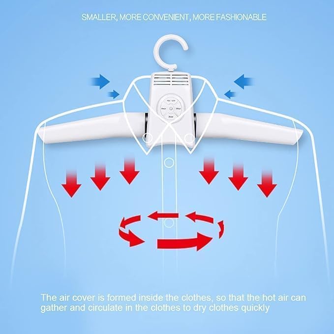 Portable Electric Dryer | Folding Clothes Hanger with Dual Mode for Travel and Home