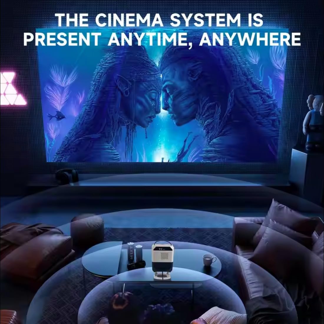 Q5 Portable Projector – Full HD Mini Projector with 1080P Support, Compact and Lightweight Design, Ideal for Home Theater, Outdoor Movies & Presentations