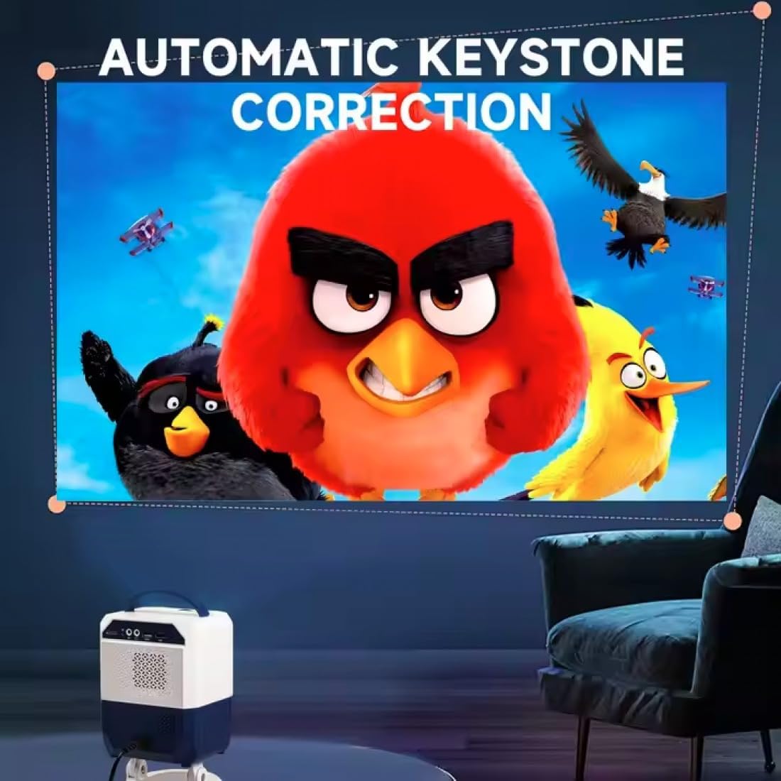 Q5 Portable Projector – Full HD Mini Projector with 1080P Support, Compact and Lightweight Design, Ideal for Home Theater, Outdoor Movies & Presentations