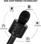 Wireless Karaoke Microphone | Bluetooth & USB Compatible | Fun for All Ages