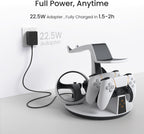Charging Dock for PSVR2 – Dual Controller and Headphones Fast-Charging Station with Secure Cradle Design
