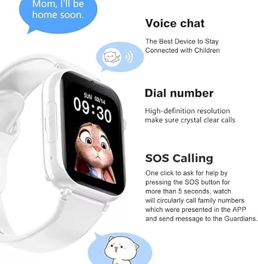 Z17 Smart Watch for Kids – GPS Tracking, Camera, Video Call, Waterproof, SIM Card Support, One-Button Speed Dial, HD Touch Screen, Secure & Fun (Multi)