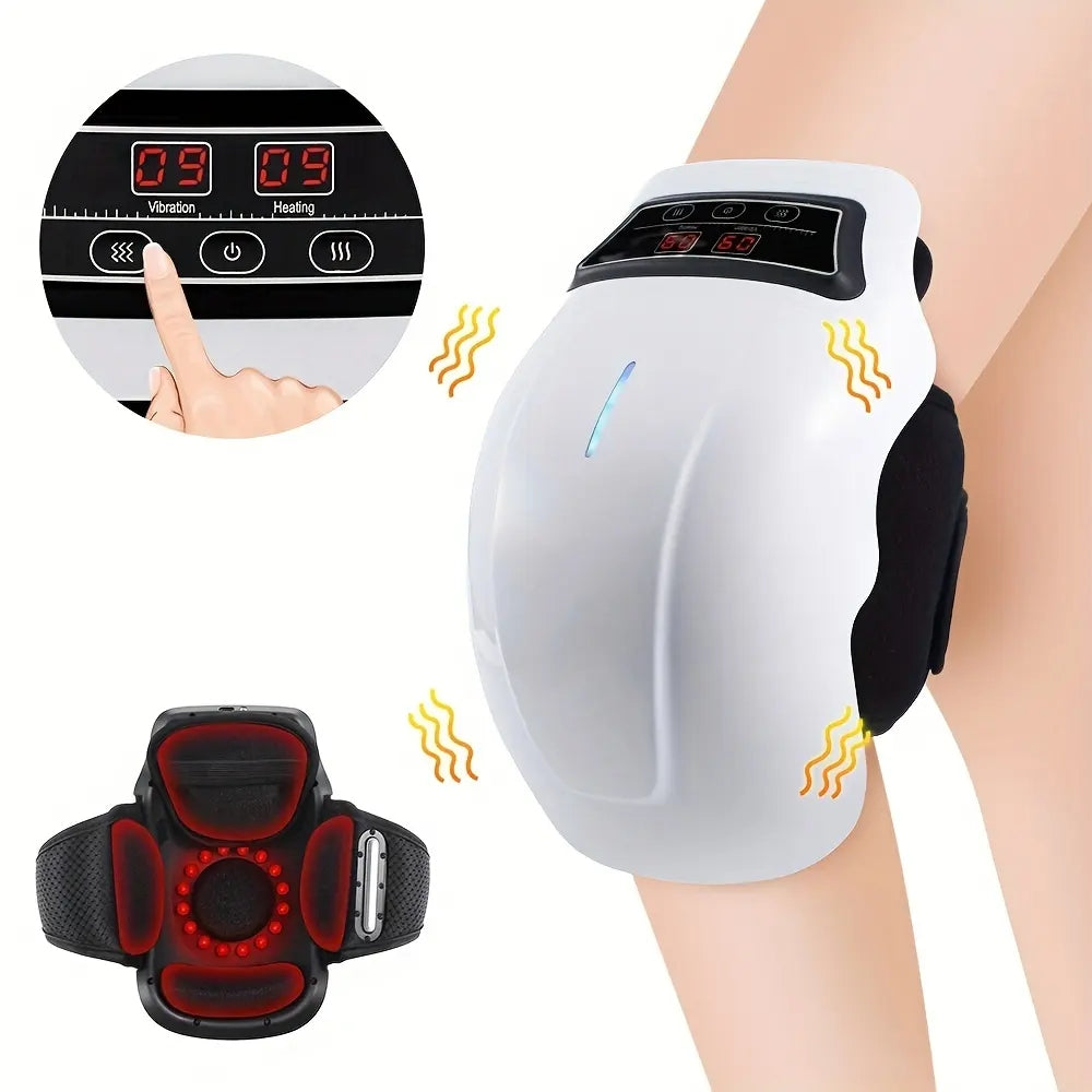 Physiotherapy Hot Compress Knee Massager | Joint Pain Relief Machine | 9 Adjustable Heat Gears, 3000mAh Battery, Type-C Charging, Custom Colors