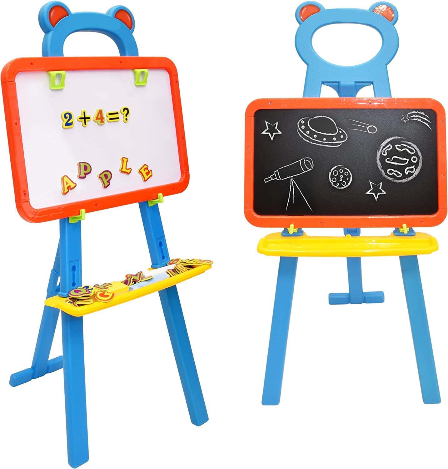 Kids' Art Station – 3-in-1 Adjustable Easel with Dry Erase, Magnetic Board, and Chalkboard Features