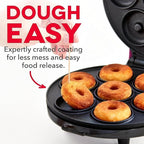 Mini Donut Maker – Kid-Friendly, Non-Stick Machine Makes 7 Delicious Doughnuts