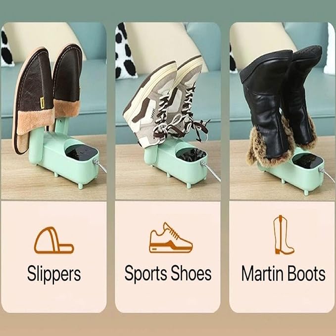 Electric Shoe Dryer with Adjustable Rack & Timer | Multi-Functional Boot & Glove Warmer | Efficient Dryer for Sweaty Shoes