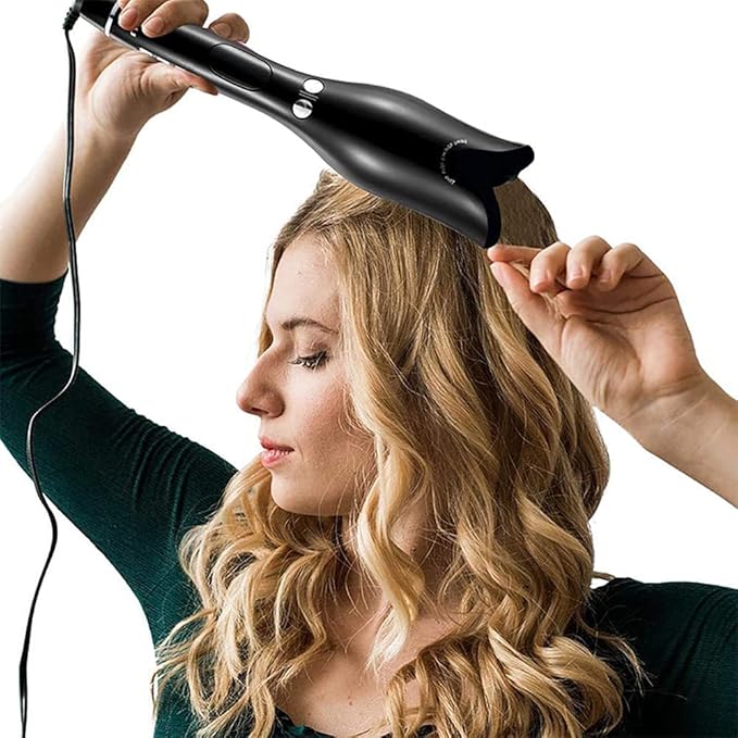 Spin N Curl Ceramic Rotating Hair Curler | Auto-Curling Tool for Effortless Curls & Waves | Salon-Quality Results at Home