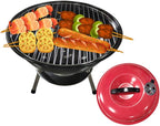 Large Charcoal Barbecue with Wheels | Stainless Steel Grill for Outdoor Family BBQ Parties | Durable & Portable Design