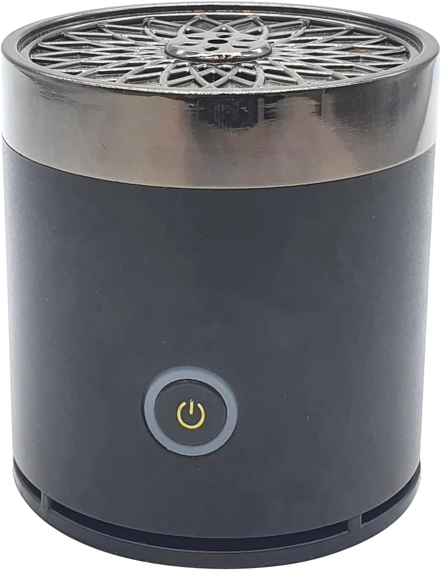 Electric Mini Bakhoor Burner | Portable USB Rechargeable Aroma Diffuser for Car | Compact Incense Burner for On-the-Go Scent | Easy-Maintain Traditional Luxury Aroma