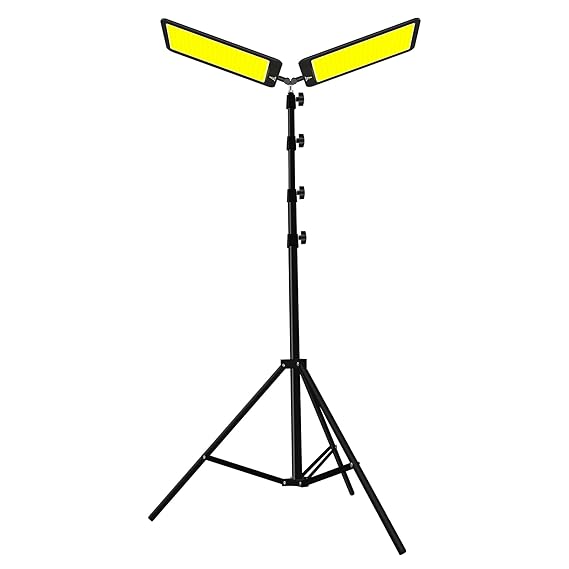 LED Work Light with Telescoping Tripod | 20,000 Lumen Dual-Head Adjustable Stand for Outdoor & Indoor Tasks