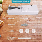 Mini Portable Handheld Sewing Machine | Cordless Electric Quick Stitch Tool for Clothes, Fabric & Travel Repairs | Lightweight, Easy-to-Use Sewing Device for Beginners