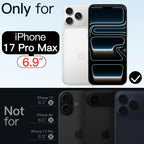 Crystal Clear Case for iPhone 17 Pro Max 6.3" (2025) | Anti-Yellowing Hard Back, Slim Shockproof Bumper, Wireless Charging Compatible Protective Phone Cover