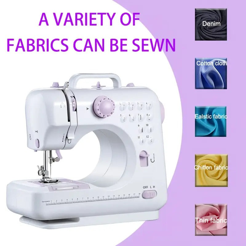 European Standard Home Sewing Machine | 2-Speed Stitching with Front/Back Function | Thick Fabric Locking, Night Light & Guide Locking Eye for Easy Home Sewing