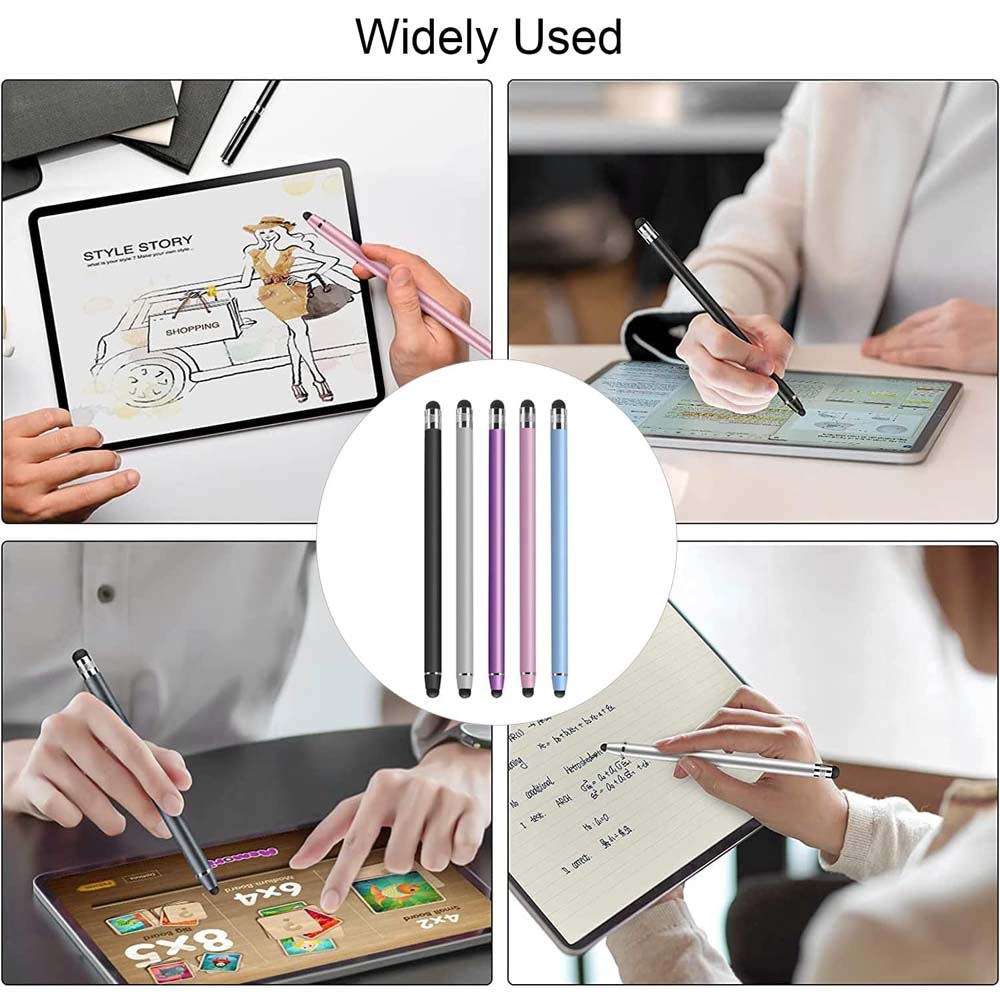Stylus Pen – 2-in-1 High Sensitivity & Capacitive Touchscreen Pen | Universal Stylus for iPad, iPhone, Samsung, Tablets & All Smartphones (Multi-Colour Lightweight Design)