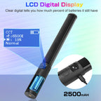 FM-128 RGB LED Light Wand – Adjustable Color & Brightness (2500K–6500K), 12 Scene Effects, Built-in Battery for Photography, Vlogging & Creative Lighting