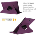360° Rotating PU Leather Case for Galaxy Tab A 8.0" 2017 – Auto Wake/Sleep Cover for SM-T380/T385 (Multi-View Stand Function)