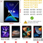 360° Rotating Case for iPad Air 1 & 2 / 9.7" – Auto Sleep/Wake Stand Cover with Multi-Angle Viewing (Multi Colour)