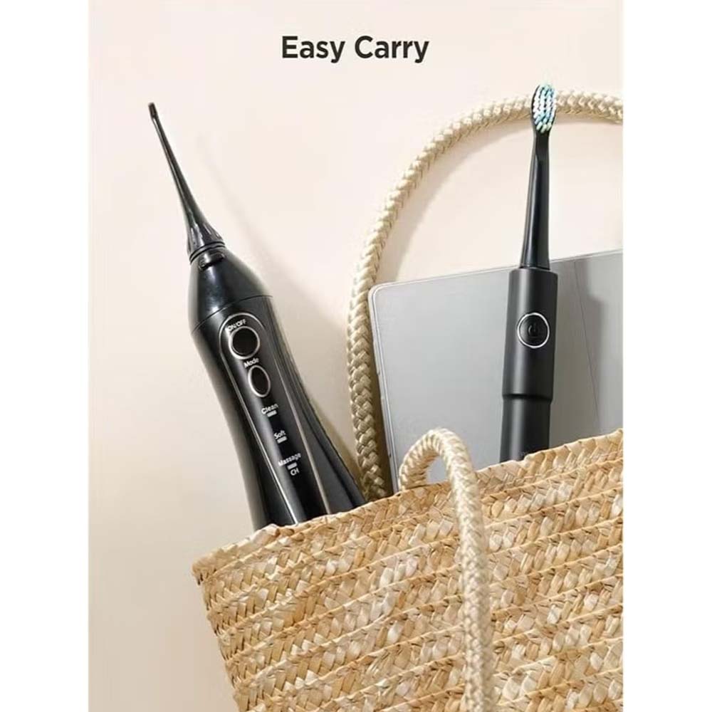 Electric Toothbrush & Water Flosser Combo – Cordless, Rechargeable, Waterproof Oral Care Kit with 5 Brush Modes, 3 Floss Modes, 8 Replacement Heads for Travel