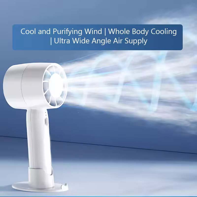 Portable Handheld Turbo Fan | High-Speed Rechargeable Personal Fan with Durable Plastic Body | Mini Travel Cooling Device for Outdoor, Home, Office & Daily Use
