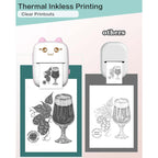 Portable Mini Sticker Printer | Inkless Bluetooth Thermal Printer for Photos, Notes & Diary | iOS/Android Compatible Pocket Printer for On-the-Go Creative Printing