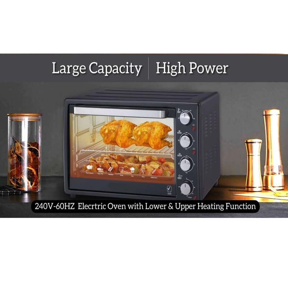 OE-1417 42L Electric Oven Toaster Grill – Multi-Function Convection Countertop Oven with Rotisserie, Baking, Broiling, Toasting, Adjustable Temp & Timer Control