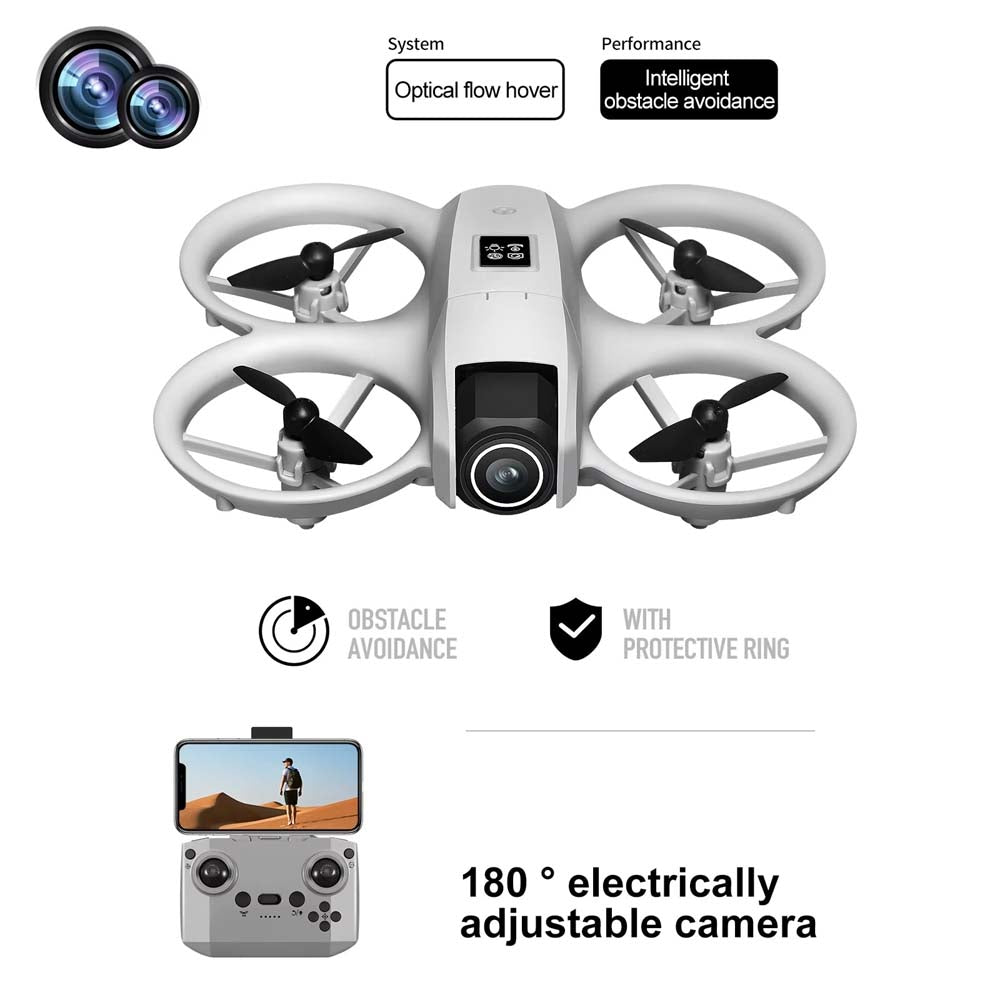 4K Camera Drone with HD FPV | Mini Quadcopter Toy for Beginners | 6-Axis Gyro, Remote Control, Cool LED Lights, Stable Flight & Easy Operation
