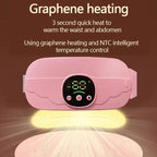 Smart Menstrual Heating Pad | 4-Gear Constant Temperature Abdominal Massager with Vibration | Warm Palace Belt for Period Cramps & Pain Relief – Pink Colour