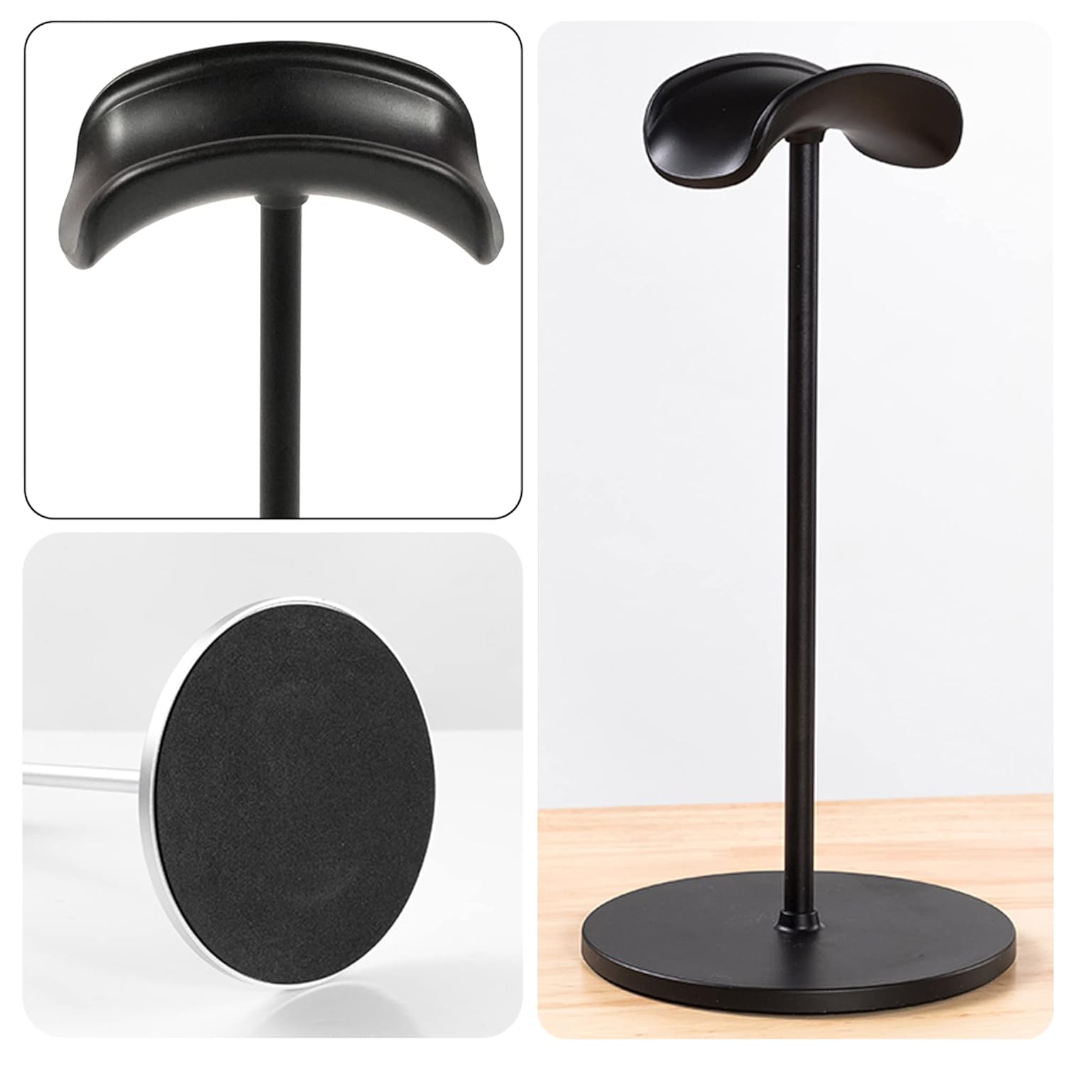 Universal Headphone Stand – Premium Aluminum Headset Holder with Stable Base | Desk Organizer for Gaming, Office & Studio Use | Fits All Headphone Sizes (Multi-Colour)