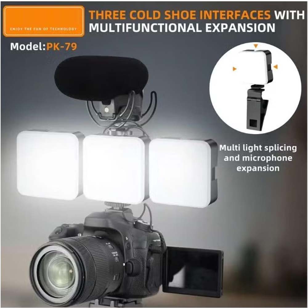 Mini LED Video Light – 6000K Adjustable Brightness 5.5W Fill Lamp with Universal Cold Shoe & Mount for DSLR Cameras, Smartphones, Laptops & Video Conferencing