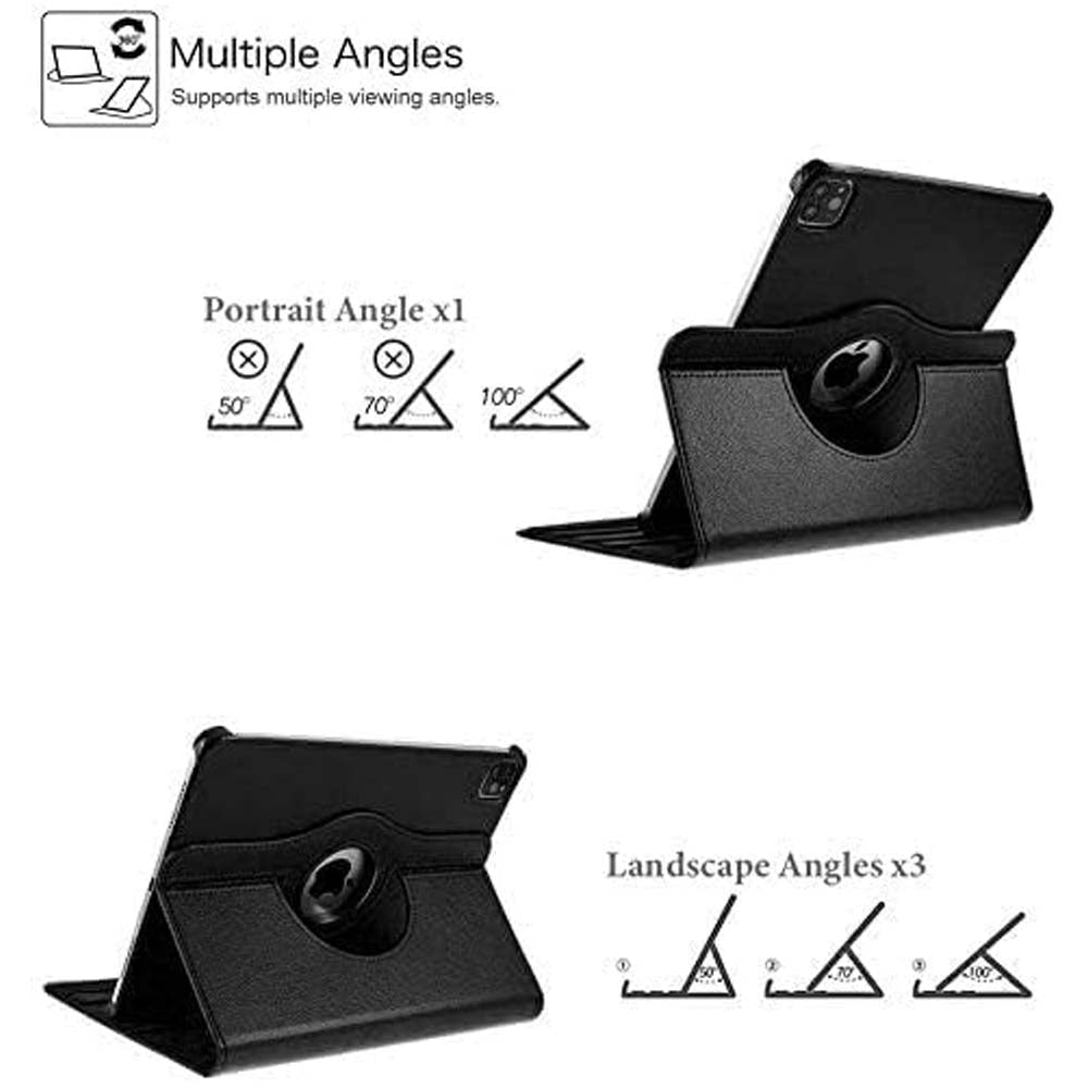 iPad Pro 13" M4 (2024) 360° Rotating Case – Premium Leather Cover with Auto Sleep/Wake, Multi-Angle Stand, and Full Protection (Multi Colour)