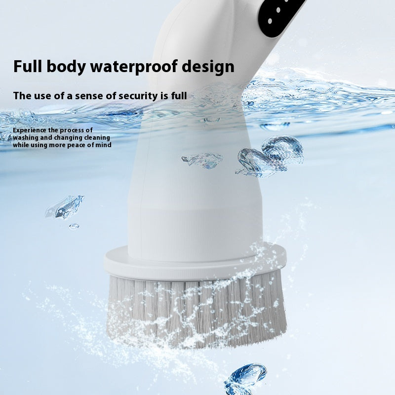 Cordless Electric Spin Scrubber | Bathroom Cleaning Brush with 7 Replaceable Heads | Powerful Shower, Tub & Tile Cleaner | Lightweight, Baby-Safe Plastic Material