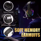4-in-1 Gaming Combo Set: Wired Keyboard, Mouse, Headset & Mouse Pad | Rainbow LED Backlit Gaming Accessories for PC, PS4, Xbox & Complete Gamer Setup