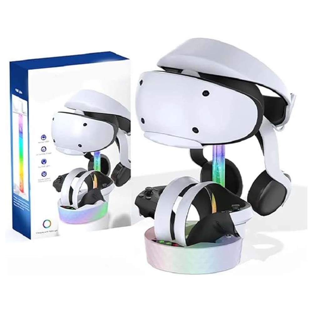 Charging Dock for PSVR2 – Game Controller and Headphones Charging Station with Controller Cradle