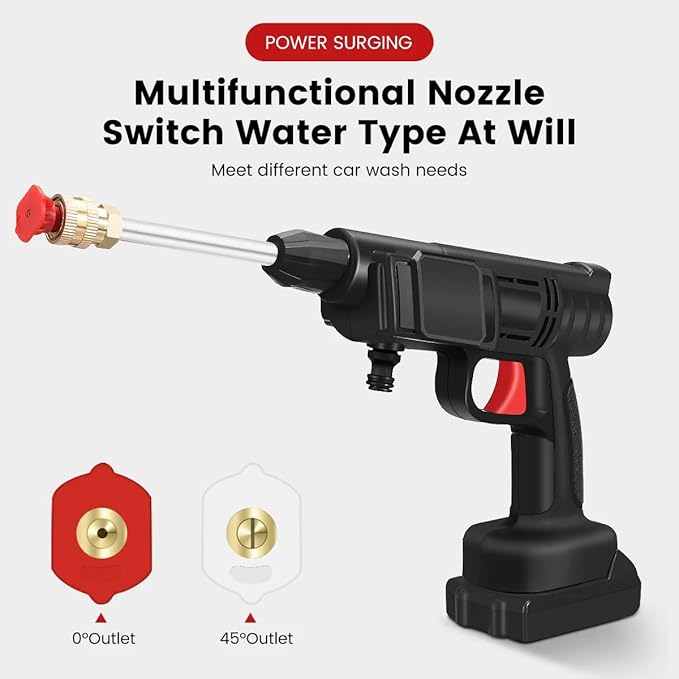 20000mAh Cordless High-Pressure Washer Spray Gun | Portable Cleaning Solution | Compatible with Makita 18V Battery