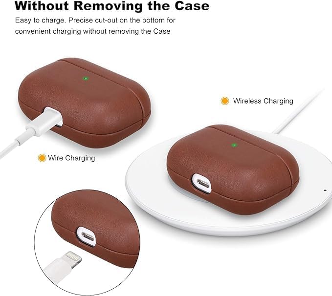 Handmade Series Sheep Leather AirPods Pro Case | Earthy Brown Shockproof Protective Skin