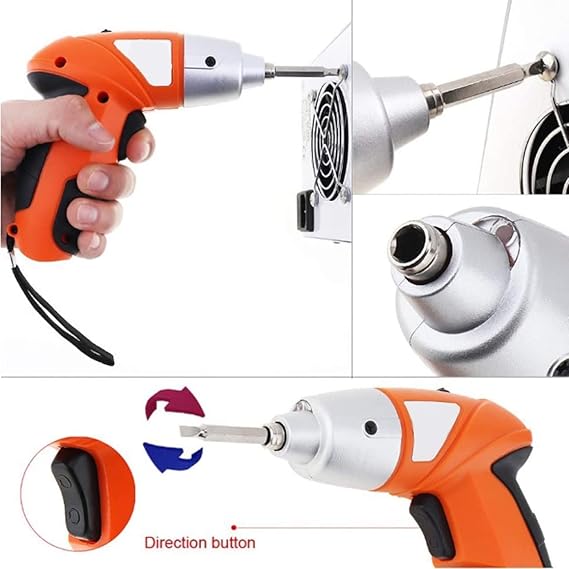 Rechargeable Electric Screwdriver | Cordless Screwdriver with Dual LED Light | 3.6V 1300mAh Li-ion Compact Tool