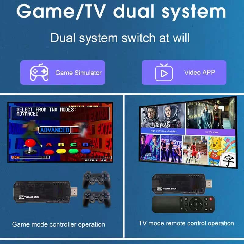 X8 Android TV Box 8K HDR | Dual-System Game Console with 10,000+ Classic Games | Ultra HD Streaming & Gaming Hub | Seamless Android Experience | High-Performance Media Player