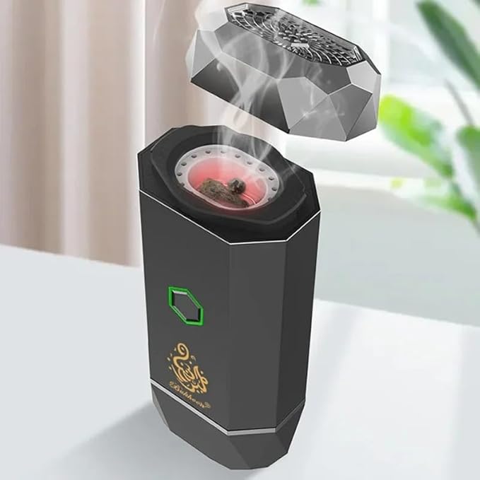 Electric Incense Burner Bakhoor | Stylish Oud Burner for Home, Office, and Travel