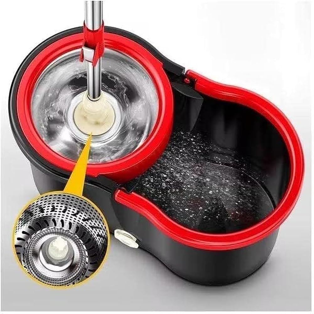 Easy Spin Mop & Bucket Set | 360° Rotating Mop with Stainless Steel Handle