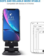 Fully Foldable Adjustable Cell Phone Stand | Desktop Holder for Phones & Tablets