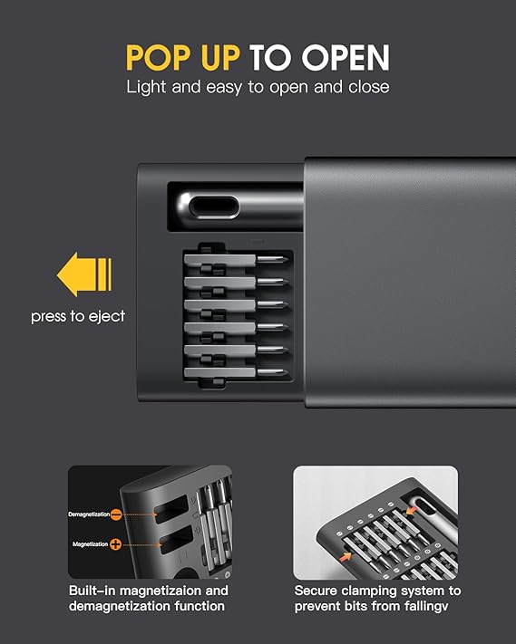 51-in-1 Precision Screwdriver Set | Portable Magnetic Screwdriver Kit with 48 Bits for Torx, Hex & Small Repairs