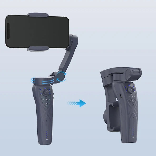 Handheld Gimbal F12 Camera Stabilizer | Tripod with Face Tracking & Horizontal Stabilizer for Selfies